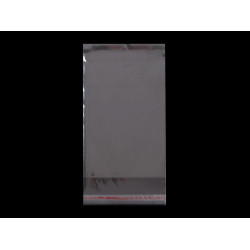 Torby foliowe z paskiem klejącym 7x10 cm - Transparent (100 Sztuki)