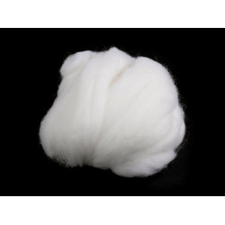 Wool fleece roving 20 g combed - White (1 Bag)