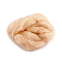 Wool fleece roving 20 g combed - Nude (1 Bag)