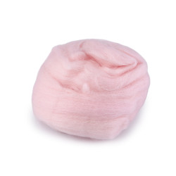 Wool fleece roving 20 g combed - Light pink (1 Bag)