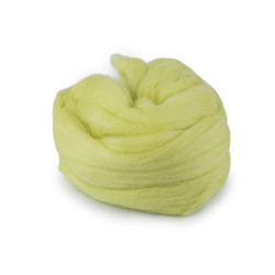 Wool fleece roving 20 g combed - Green light (1 Bag)