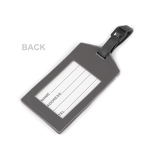 Luggage name tag, suitcase - Grey (12 Pieces) Luggage name tag, suitcase - Grey (12 Pieces)