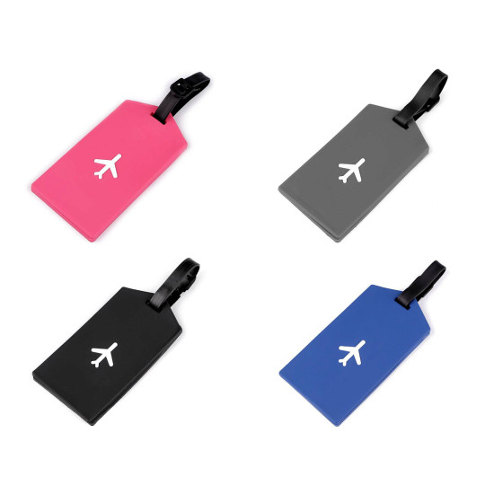 Luggage name tag, suitcase - Grey (12 Pieces) Luggage name tag, suitcase - Grey (12 Pieces)