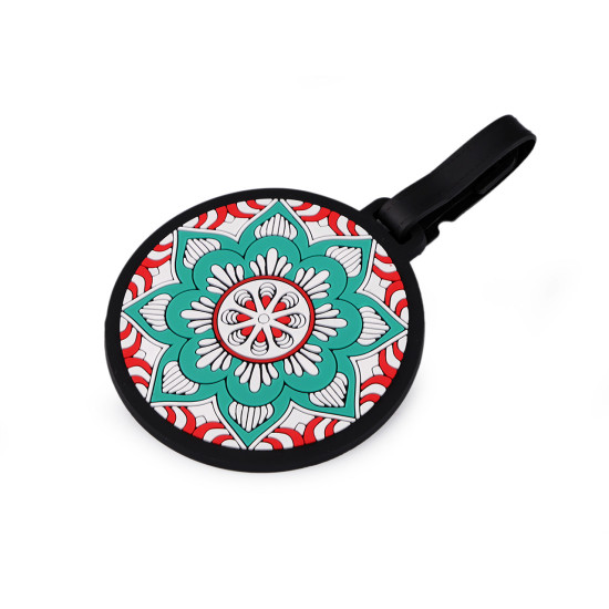 Luggage name tag, mandala - Red (1 Piece) Luggage name tag, mandala - Red (1 Piece)