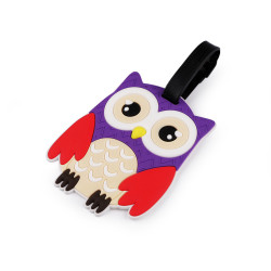 Luggage name tag - owl, unicorn - Violet (1 Piece)