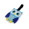 Luggage name tag - owl, unicorn - Blue light (1 Piece)