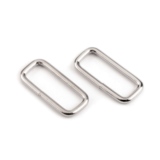 Anillo metálico rectangular para cinta de mochila, ancho 25 mm - Latón antiguo (100 Piezas) Anillo metálico rectangular para cinta de mochila, ancho 25 mm - Latón antiguo (100 Piezas)