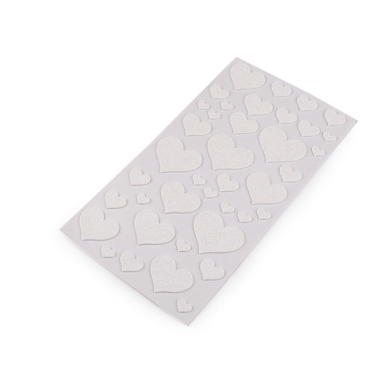 Self-adhesive foam rubber moosgummi hearts with glitter - mix of sizes - Light pink (1 Card) Self-adhesive foam rubber moosgummi hearts with glitter - mix of sizes - Light pink (1 Card)
