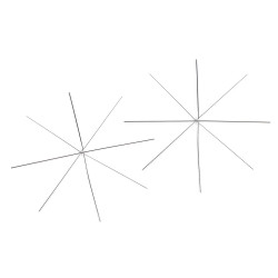 Gwiazda / śnieżynka druciana baza do nawlekania koralików ø12 cm - Platyna (10 Sztuki)