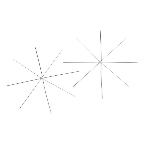 Gwiazda / śnieżynka druciana baza do nawlekania koralików ø12 cm - Platyna (10 Sztuki) Gwiazda / śnieżynka druciana baza do nawlekania koralików ø12 cm - Platyna (10 Sztuki)