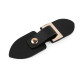 Fastening made of eco leather 3.5x11.5 cm - Black (4 Pairs)