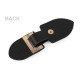 Fastening made of eco leather 3.5x11.5 cm - Black (4 Pairs)