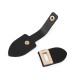 Fastening made of eco leather 3.5x11.5 cm - Black (4 Pairs)