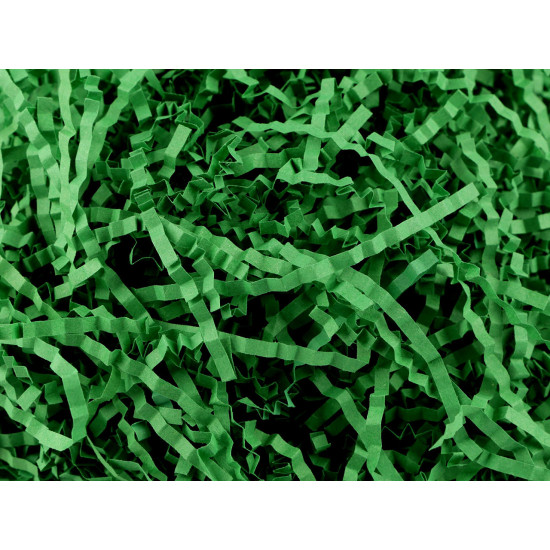 Decorative paper grass 30 g wavy - Green (3 Bags)