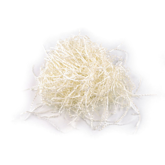Decorative paper grass 1 kg wavy - Natural brown (4 Bags)