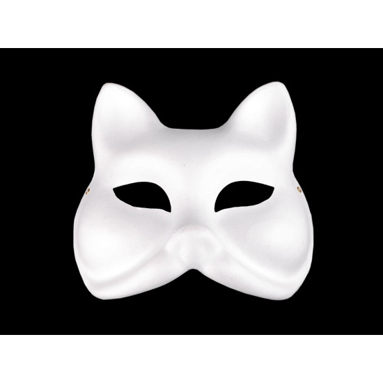 Party / carnival mask - for diy painting, animals - White (1 Piece) Party / carnival mask - for diy painting, animals - White (1 Piece)