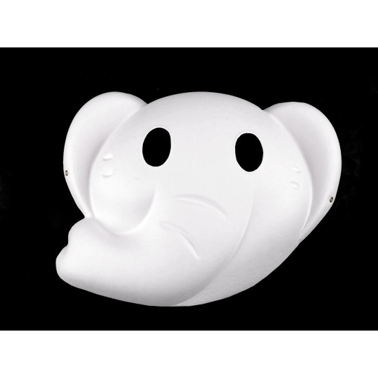 Party / carnival mask - for diy painting, animals - White (1 Piece) Party / carnival mask - for diy painting, animals - White (1 Piece)