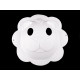 Party / carnival mask - for diy painting, animals - White (1 Piece) Party / carnival mask - for diy painting, animals - White (1 Piece)