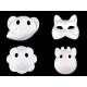 Party / carnival mask - for diy painting, animals - White (1 Piece) Party / carnival mask - for diy painting, animals - White (1 Piece)
