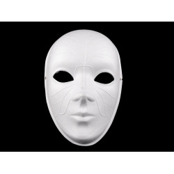 Carnival eye mask for diy painting - venetian - White (1 Piece)