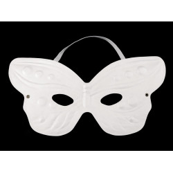 Carnival eye mask for diy painting - butterfly - White (1 Piece)