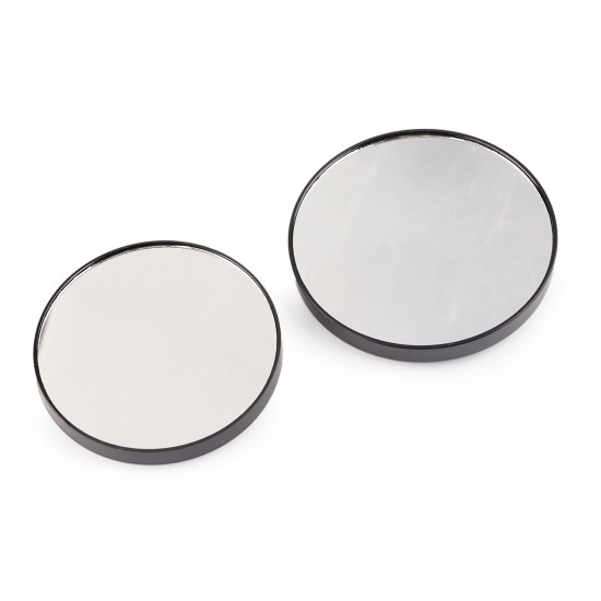 Magnifying mirror with suction cups ø9; 10 cm - Black (1 Piece) Magnifying mirror with suction cups ø9; 10 cm - Black (1 Piece)