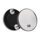 Magnifying mirror with suction cups ø9; 10 cm - Black (1 Piece) Magnifying mirror with suction cups ø9; 10 cm - Black (1 Piece)