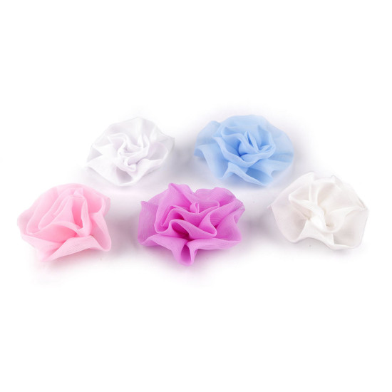Kwiat do przyklejenia / do przyszycia ø6,5 cm - White (10 Sztuki) Kwiat do przyklejenia / do przyszycia ø6,5 cm - White (10 Sztuki)