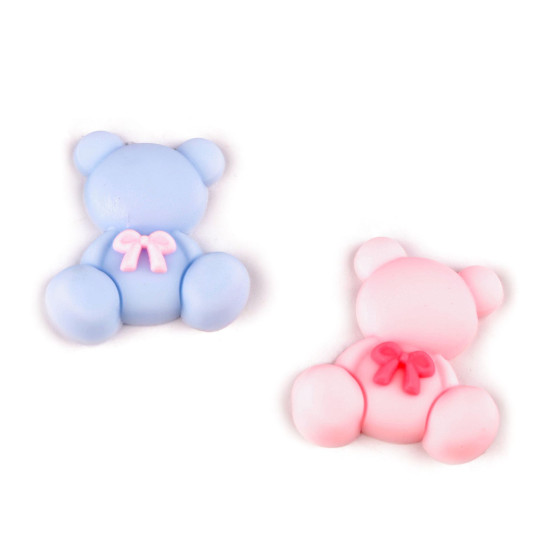 Silicone teddy bear 3d to glue on, mix of colors - Mix (10 Pieces) Silicone teddy bear 3d to glue on, mix of colors - Mix (10 Pieces)