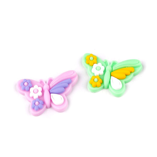 Silicone butterfly 3d to glue on, mix of colors - Mix (10 Pieces) Silicone butterfly 3d to glue on, mix of colors - Mix (10 Pieces)