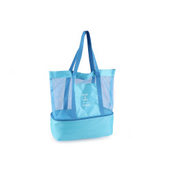 Light bag with thermal box 42x41 cm - Blue azure (1 Piece)