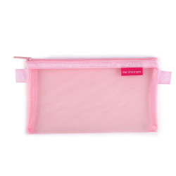 Etui siateczka 20x12 cm - Różowy jasny (1 Sztuka)