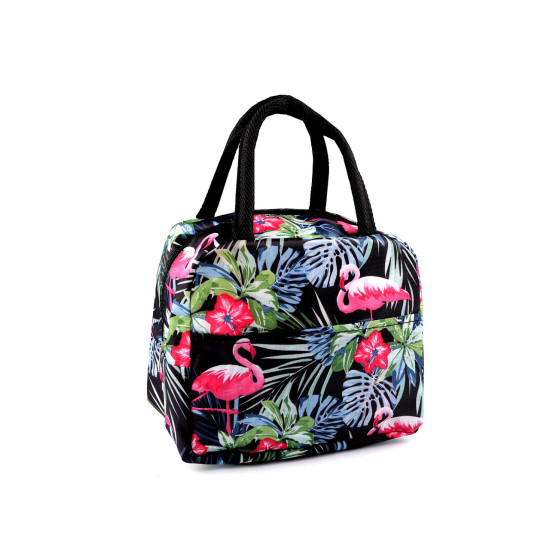 Sac à déjeuner isotherme pliable avec poche, 22 x 19 cm - Rose clair (2 Pièces) Sac à déjeuner isotherme pliable avec poche, 22 x 19 cm - Rose clair (2 Pièces)