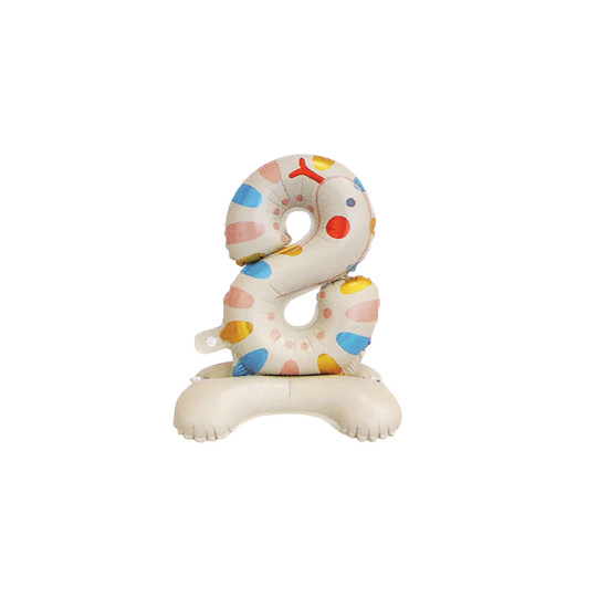 Standing inflatable birthday numbers - animals - Lightbeige (1 Piece) Standing inflatable birthday numbers - animals - Lightbeige (1 Piece)
