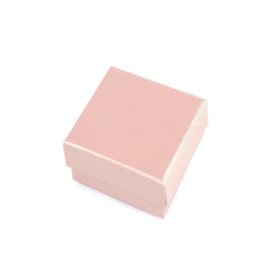Pudełeczko dekoracyjne 5,5x5,5 cm - Pudrowy (12 Sztuki)