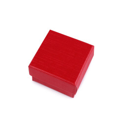 Pudełeczko dekoracyjne 5,5x5,5 cm - Czerwony (12 Sztuki)