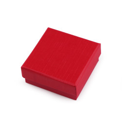 Pudełeczko dekoracyjne 7x7 cm - Czerwony (1 Sztuka)