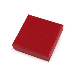Boîte à bijoux, 9 x 9 cm - Rouge (1 Pièce)