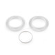 Przelotka zatrzaskowa wewnętrzna ø42 mm do zasłon / firan - Srebrny (100 Zestawy) Przelotka zatrzaskowa wewnętrzna ø42 mm do zasłon / firan - Srebrny (100 Zestawy)