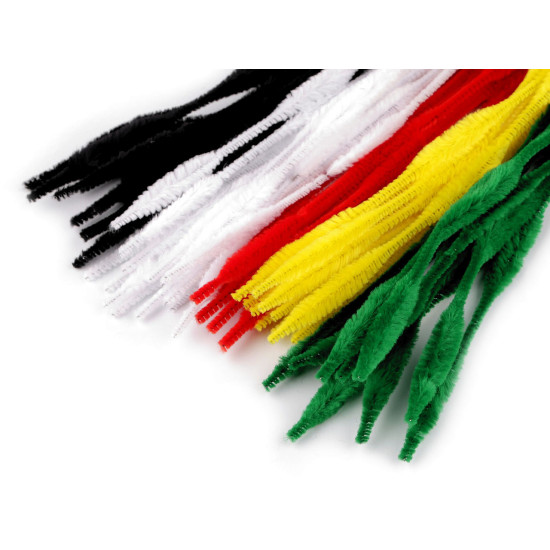 Druciki kreatywne puszyste wyciory ø5-10 mm długość 30 cm - Zielony (250 Sztuki) Druciki kreatywne puszyste wyciory ø5-10 mm długość 30 cm - Zielony (250 Sztuki)
