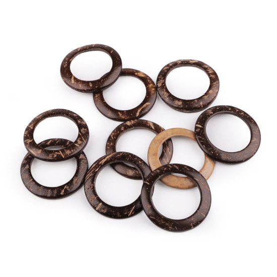Coconut ring ø50 mm macrame - Natural medium (50 Pieces)