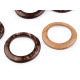 Coconut ring ø50 mm macrame - Natural medium (50 Pieces)