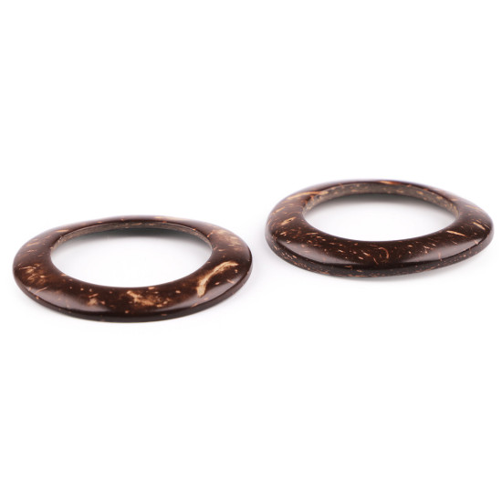 Coconut ring ø50 mm macrame - Natural medium (50 Pieces)