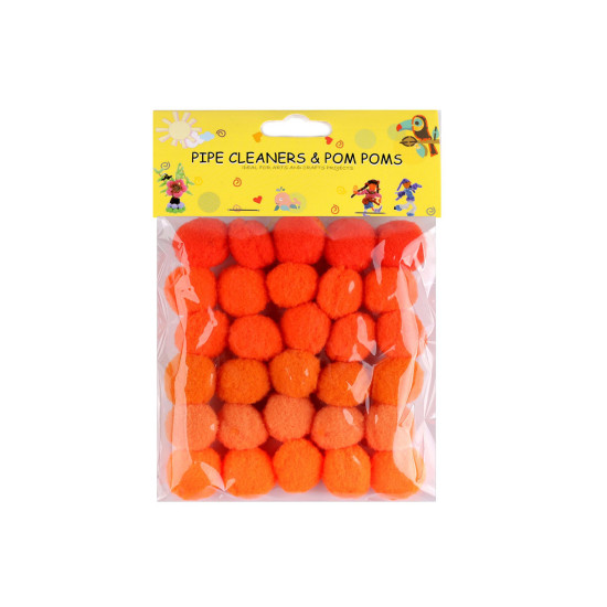 Bambuľky mix farieb ø20 mm - Oranžovožltá (1 Vrecko)