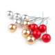 Boules décoratives/baies sur fil métallique, ø 2 cm - Or (120 Pièces) Boules décoratives/baies sur fil métallique, ø 2 cm - Or (120 Pièces)