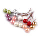 Boules décoratives/baies sur fil métallique, ø 1,5 cm - Saumon (10 Pièces) Boules décoratives/baies sur fil métallique, ø 1,5 cm - Saumon (10 Pièces)