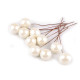 Boules décoratives/baies sur fil métallique, ø 1,5 cm - Saumon (10 Pièces) Boules décoratives/baies sur fil métallique, ø 1,5 cm - Saumon (10 Pièces)