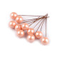 Boules décoratives/baies sur fil métallique, ø 1,5 cm - Saumon (10 Pièces) Boules décoratives/baies sur fil métallique, ø 1,5 cm - Saumon (10 Pièces)