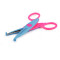 Children's scissors with a creative wave and serrations, length 13 cm - Azure blue (1 Piece)