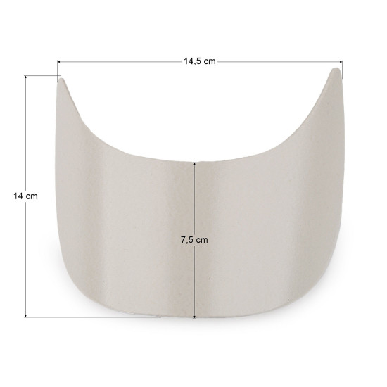 Daszek do czapki - półprodukt, szerokość 75 mm - Czarny (10 Sztuki) Daszek do czapki - półprodukt, szerokość 75 mm - Czarny (10 Sztuki)